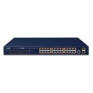 PLANET GS-4210-24P2S, 24-Port 10/100/1000T 802.3at PoE + 2-Port 100/1000X SFP Managed Switch