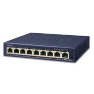 PLANET GSD-908HP, 8-Port 10/100/1000T 802.3at PoE + 1-Port Gigabit Desktop Switch